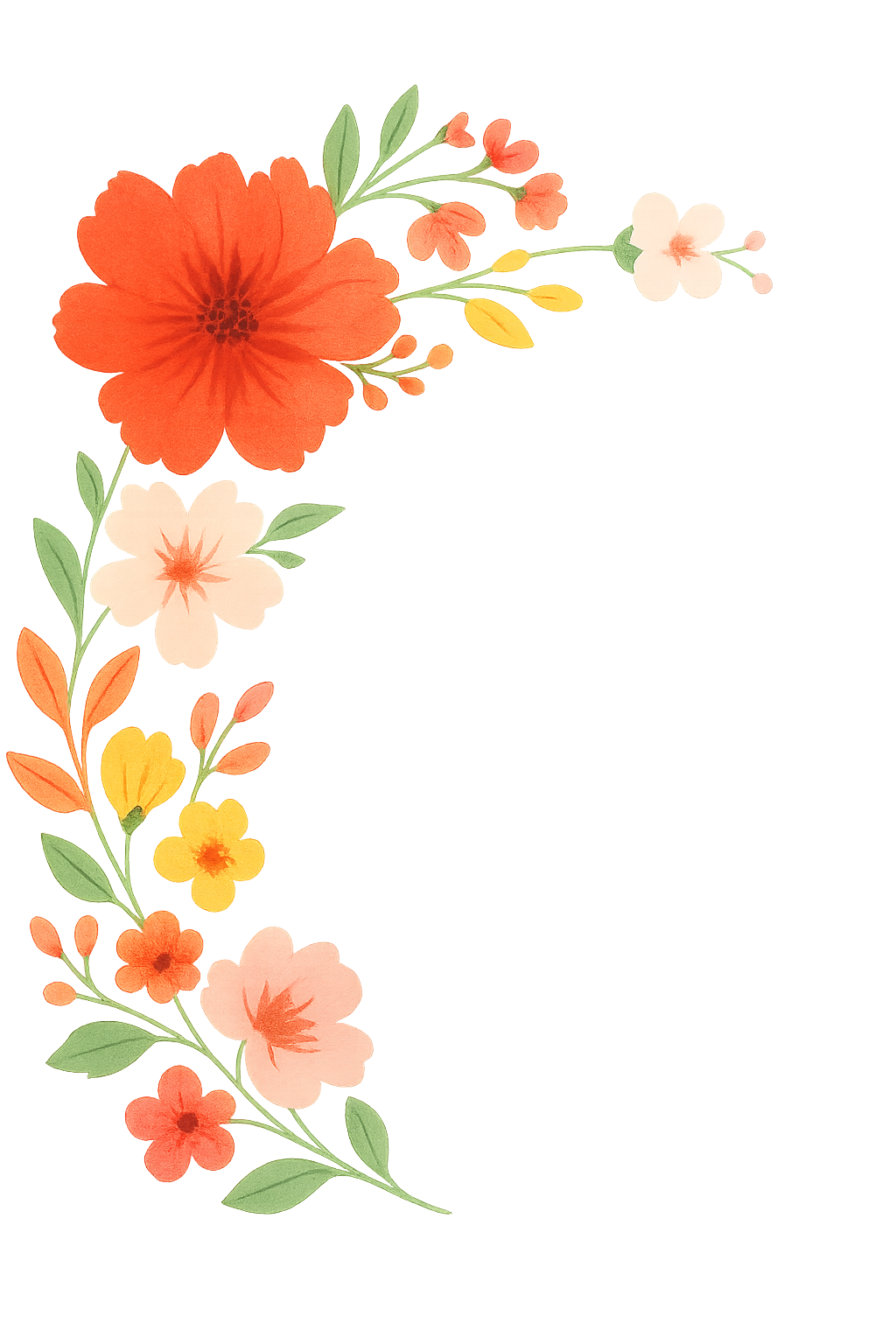 Décor floral gauche